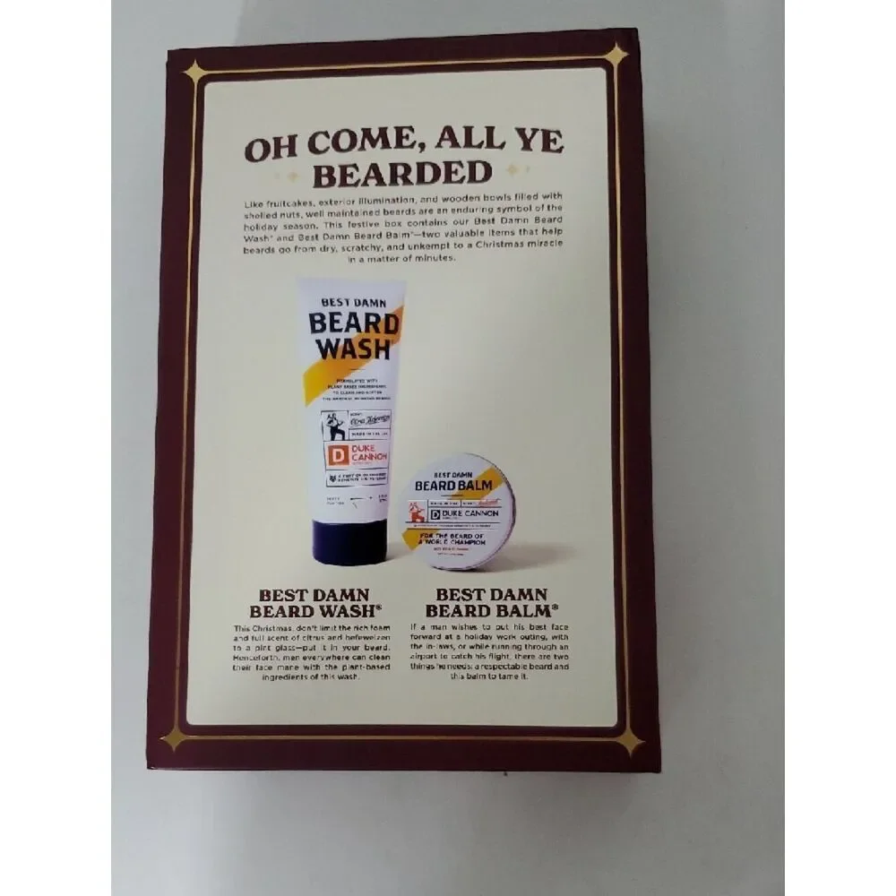 Duke Cannon Whisker Wonderland Beard Care Gift Set Beard Wash and Balm NEW